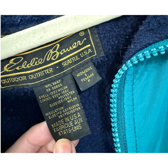 Eddie Bauer S Vintage 90's Waterproof WindSong Chore Jacket Hood Lined Barn Coat - Picture 6 of 8